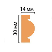  COL157-552 Молдинг, цвет античное золото (30х14х2400)/40 