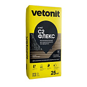 Клей высокоэластичный для керамогранита С2 Флекс C2ES2 (25кг) /Vetonit Клей высокоэластичный для керамогранита С2 Флекс C2ES2 (25кг) /Vetonit