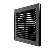 Решетка вентиляционная черная 210х210 сетка 2121Р Black Решетка вентиляционная черная 210х210 сетка 2121Р Black