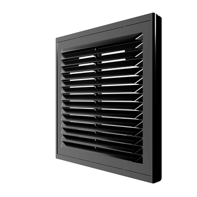 Решетка вентиляционная черная 210х210 сетка 2121Р Black Решетка вентиляционная черная 210х210 сетка 2121Р Black