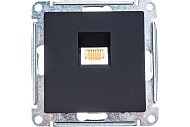 Розетка компьютерная встраиваемая RJ45 UTP cat 5e, цвет карбон, SE AtlasDesign Розетка компьютерная встраиваемая RJ45 UTP cat 5e, цвет карбон, SE AtlasDesign