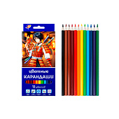 Карандаши цветные 12 шт. Аниме, шестигранные, 33с 2216-08 Карандаши цветные 12 шт. Аниме, шестигранные, 33с 2216-08