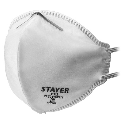 Плоская полумаска фильтрующая STAYER F-80 FFP1 Плоская полумаска фильтрующая STAYER F-80 FFP1