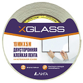 Лента клейкая двусторонняя 19ммх5м, на вспененной основе XGLASS Лента клейкая двусторонняя 19ммх5м, на вспененной основе XGLASS
