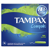 Тампоны TAMPAX Compak Super Duo 16шт Препаков. Коробка Тампоны TAMPAX Compak Super Duo 16шт Препаков. Коробка