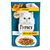 Влажный корм Гурмэ Перл Желе де-Люкс Курица 75г Влажный корм Гурмэ Перл Желе де-Люкс Курица 75г