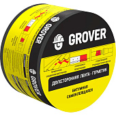 Лента-герметик битумная двухсторонняя Grover черная 3 м х 7,5 см Лента-герметик битумная двухсторонняя Grover черная 3 м х 7,5 см