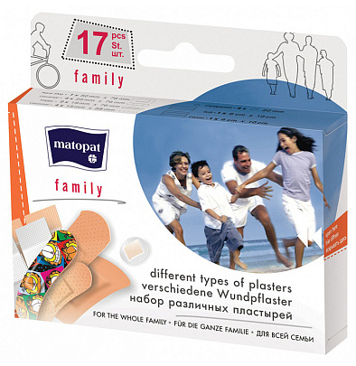  Пластырь Bella Пластырь Family 17шт 