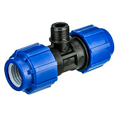  Тройник НР 32x1/2" PN 16 ПНД 