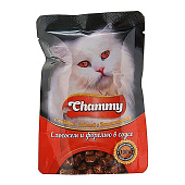 Влажный корм Chammy для кошек Лосось и форель в соусе 85 гр Влажный корм Chammy для кошек Лосось и форель в соусе 85 гр