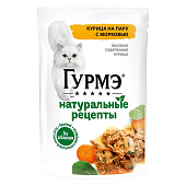  Влажный корм Гурмэ Натурал Рецепты Курица Морковь 75г 