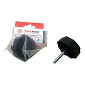 Ручка-барашек с резьбовым штифтом D50 М6x30, пластик, чёрный, 1шт Ручка-барашек с резьбовым штифтом D50 М6x30, пластик, чёрный, 1шт