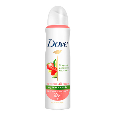 Дезодорант спрей Dove Клубника Лайм 150мл Дезодорант спрей Dove Клубника Лайм 150мл