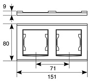 Рамка 2-х местная горизонтальная Универсал Бриллиант 7947465 бел. Рамка 2-х местная горизонтальная Универсал Бриллиант 7947465 бел.