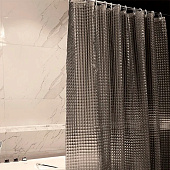 Штора для ванной Лаурель 3D ПВХ 180х180см 12 колец дымчатый /104242 Zenfort Штора для ванной Лаурель 3D ПВХ 180х180см 12 колец дымчатый /104242 Zenfort