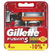  Сменные кассеты для бритья GL Fusion Power 4шт 