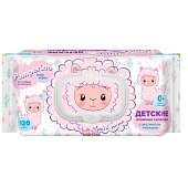  Влажные салфетки детские Pamperino 120шт  с ромашк с клапаном 265 