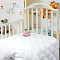  Одеяло 110х140 стеганое Baby эвкалипт, белый, ОЭ-61110т 