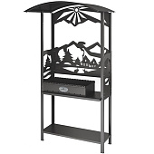 Мангал Hot Grill Grillux 1130х710х2075 с крышей сталь 3 мм Мангал Hot Grill Grillux 1130х710х2075 с крышей сталь 3 мм