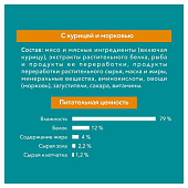 Влажный корм для кошек ONE домашних Курица с Морковью 75г Влажный корм для кошек ONE домашних Курица с Морковью 75г