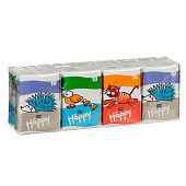  Платки бумажные Bella Happy гигиенич. трехслойные 10шт Арт.BB-042-H010-010 