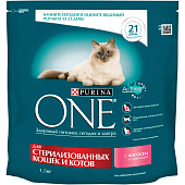 Сухой корм для кошек ONE STERILCAT Лосось, Пшеница 1,5 кг Сухой корм для кошек ONE STERILCAT Лосось, Пшеница 1,5 кг