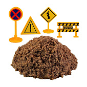  Космический песок набор со знаками, коричневый - земля, 400 гр.  К029 9344888 