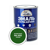Эмаль по ржавчине 3в1 зеленая RAL 6002 Эксперт 0,8кг Эмаль по ржавчине 3в1 зеленая RAL 6002 Эксперт 0,8кг