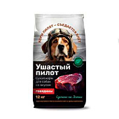 Сухой корм Ушастый пилот для собак 12 кг говядина Сухой корм Ушастый пилот для собак 12 кг говядина