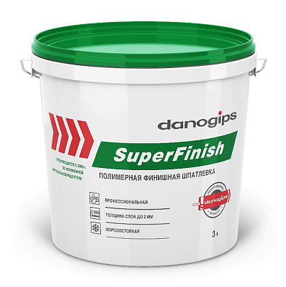 Шпатлевка готовая финишная DANOGIPS SuperFinish 5кг Шпатлевка готовая финишная DANOGIPS SuperFinish 5кг