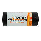 Мешки для мусора Рыжий кот 120л (10шт) особо прочные, ПВД, черные, 40мкм 310410 Мешки для мусора Рыжий кот 120л (10шт) особо прочные, ПВД, черные, 40мкм 310410