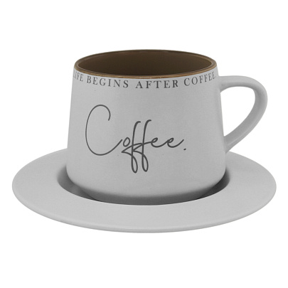 Чайная пара Coffee, светло-серый KRJYD1104-W23012-1 Чайная пара Coffee, светло-серый KRJYD1104-W23012-1