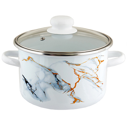 Кастрюля эмалированная Marble 2,0л ТМ Appetite 364-814 Кастрюля эмалированная Marble 2,0л ТМ Appetite 364-814