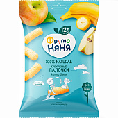 Кукурузные палочки ФрутоНяня с яблоком и бананом 20гр Кукурузные палочки ФрутоНяня с яблоком и бананом 20гр
