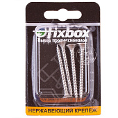 Саморезы универсальные нерж. ШУж 5,0х 50мм, потайная голова, 4шт, Fixbox Саморезы универсальные нерж. ШУж 5,0х 50мм, потайная голова, 4шт, Fixbox