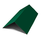 Планка конька обычного 0,4х190х190 L=2м RAL 6005 Зеленый мох Планка конька обычного 0,4х190х190 L=2м RAL 6005 Зеленый мох