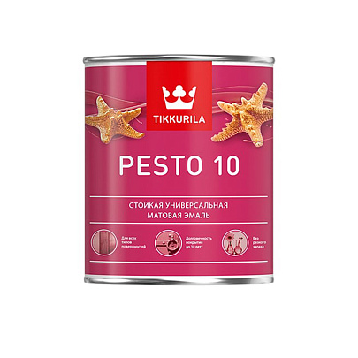 Эмаль матовая Tikkurila PESTO 10 База C 0,9л Эмаль матовая Tikkurila PESTO 10 База C 0,9л