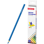 Карандаши цветные 6шт ErichKrause Basic, шестигранные, 50528 Карандаши цветные 6шт ErichKrause Basic, шестигранные, 50528