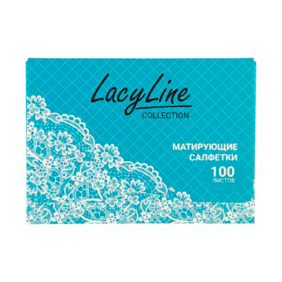 Салфетки для лица LACY LINE 100шт матирующие Салфетки для лица LACY LINE 100шт матирующие