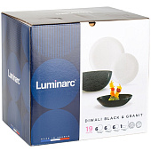  Столовый набор Luminarc Diwali Black and Granit 19 предметов P4358 