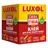 Клей обойный LUXOL сила ПВА Стандарт для всех видов обоев 500 г + нож в подарок Клей обойный LUXOL сила ПВА Стандарт для всех видов обоев 500 г + нож в подарок