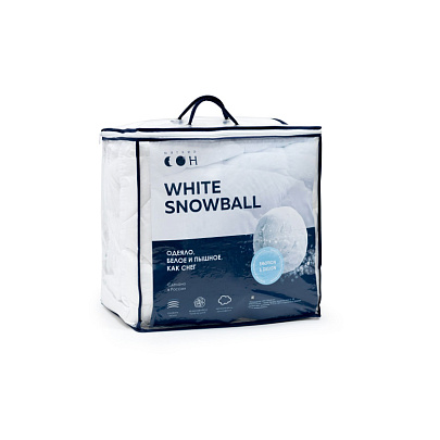 Одеяло 140х205 стеганое Snowball белый, ОСВ_SB-6311у Одеяло 140х205 стеганое Snowball белый, ОСВ_SB-6311у