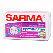 Мыло хозяйственное Сарма против пятен (Н.К.) 140г Мыло хозяйственное Сарма против пятен (Н.К.) 140г