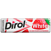 Жевательная резинка Дирол WHITE без сахара со вкусом клубники 13,6 г Жевательная резинка Дирол WHITE без сахара со вкусом клубники 13,6 г