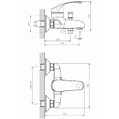 Смеситель для ванны однорычажный с коротким изливом хром DR71035 Decoroom Смеситель для ванны однорычажный с коротким изливом хром DR71035 Decoroom