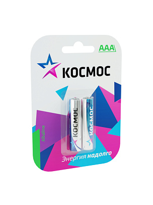  Батарейка LR03, 2шт,AAА, Космос 