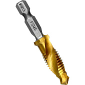  Сверло-метчик с титановым покрытием M10x1,5 мм, 26x59 мм Vertextools 