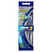  Станок для бритья одноразовый GILLETTE BLUE  SIMPLE III, 4 шт   