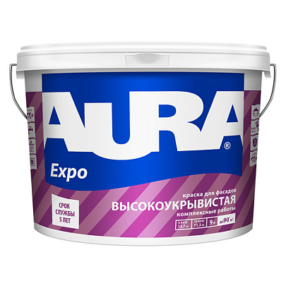 В/Д краска фасадная AURA Expo 9л В/Д краска фасадная AURA Expo 9л
