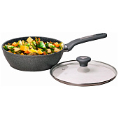  Сотейник 24х7.5см с крышкой 4275GR 